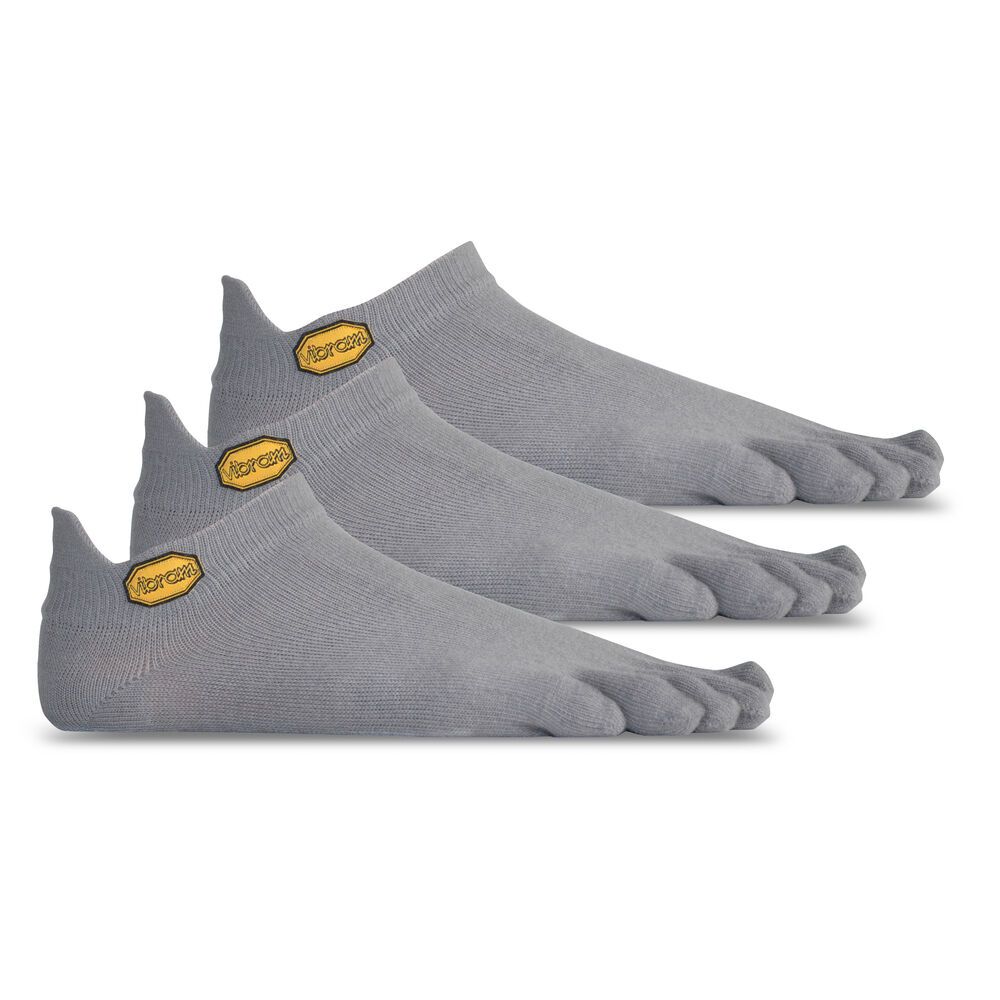 Vibram Fivefingers No Show 3 Pack Womens Five Finger Socks Grey Australia (GCY946851)